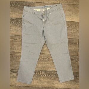 🎄GAP Khaki  Skinny Boyfriend Crop Pants SZ 12 Blue